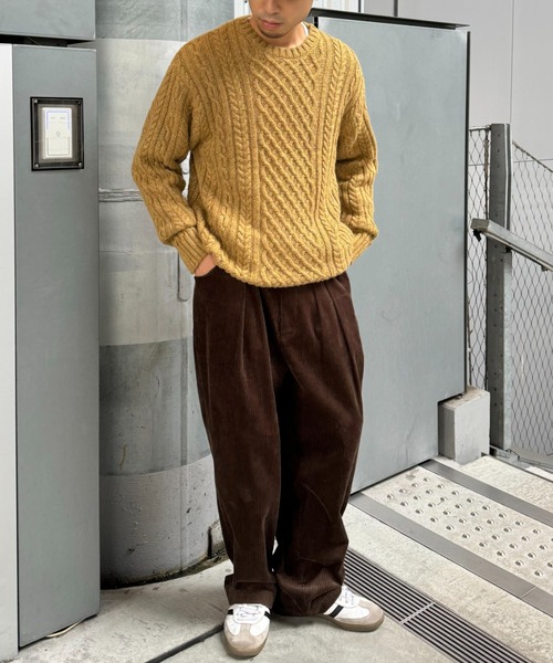 CIAOPANIC TYPY(チャオパニックティピー)の「USAウール アランニットPO(ニット/セーター・メンズ・チャコールグレー/マスタード/ライトグレー・MEDIUM/LARGE)」の16枚目の写真