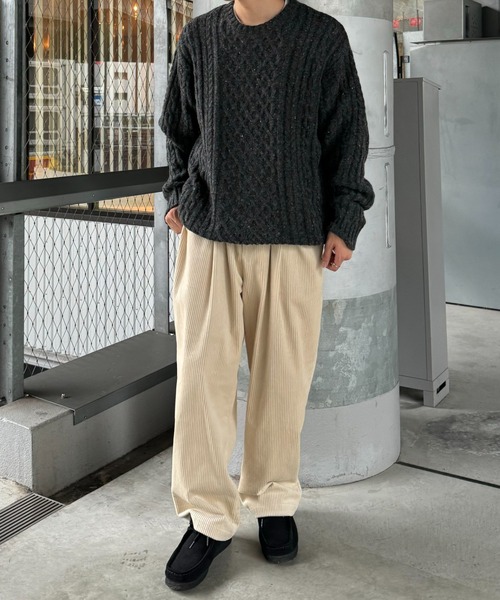 CIAOPANIC TYPY(チャオパニックティピー)の「USAウール アランニットPO(ニット/セーター・メンズ・チャコールグレー/マスタード/ライトグレー・MEDIUM/LARGE)」の7枚目の写真