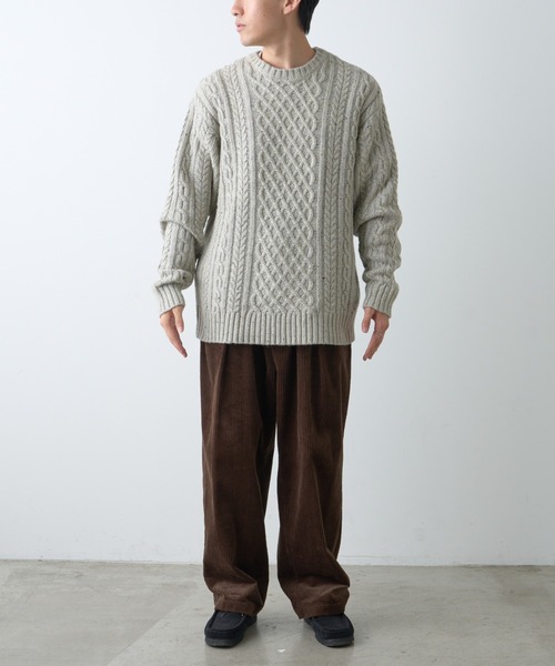 CIAOPANIC TYPY(チャオパニックティピー)の「USAウール アランニットPO(ニット/セーター・メンズ・チャコールグレー/マスタード/ライトグレー・MEDIUM/LARGE)」の22枚目の写真