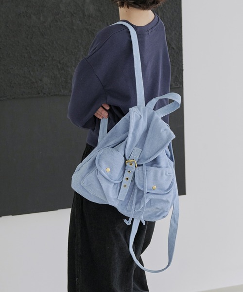 完売品】MOMENTEL デニム リュック バック 完売品】MOMENTEL