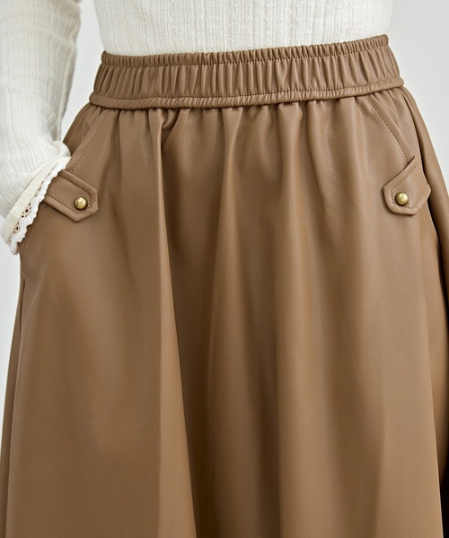 定価20万✨️FENDI レザー切替 ティアードスカート イージーウエスト 40 定価20万✨️FENDI レザー切替 ティアードスカート イージー