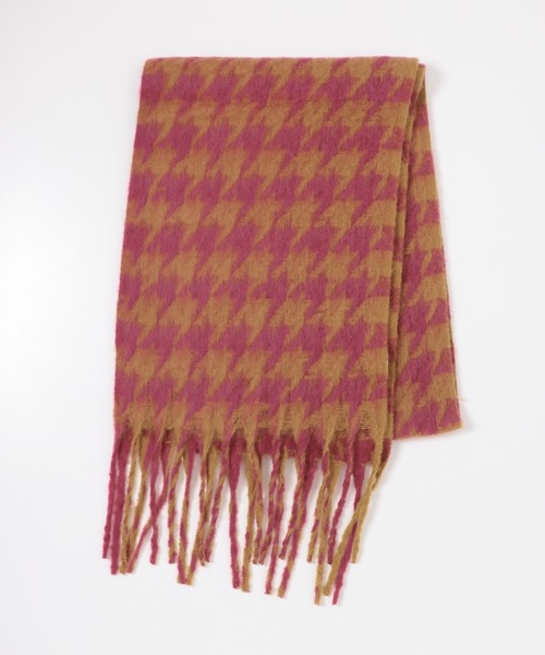 SENSE OF PLACE by URBAN RESEARCH（センスオブプレイスバイアーバンリサーチ）の「チドリガラストール（マフラー・レディース・ブラウン/ピンク・ONE）」の11枚目の写真