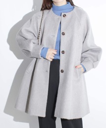 Social GIRL | ノーカラーフレアコート(その他アウター)