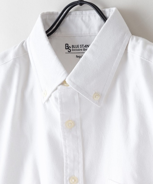 Blue Standard (ブルースタンダード)の「【BLUE STANDARD/ブルースタンダード】レギュラーフィット 楽ケア オックス ボタンダウンシャツ イージーケア ピンポイント防汚加工 時短シャツ(シャツ/ブラウス・メンズ・ネイビー/ホワイト/スミクロ・SMALL/X-LARGE/LARGE/MEDIUM)」の13枚目の写真
