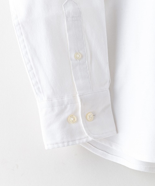 Blue Standard (ブルースタンダード)の「【BLUE STANDARD/ブルースタンダード】レギュラーフィット 楽ケア オックス ボタンダウンシャツ イージーケア ピンポイント防汚加工 時短シャツ(シャツ/ブラウス・メンズ・ネイビー/ホワイト/スミクロ・SMALL/X-LARGE/LARGE/MEDIUM)」の5枚目の写真