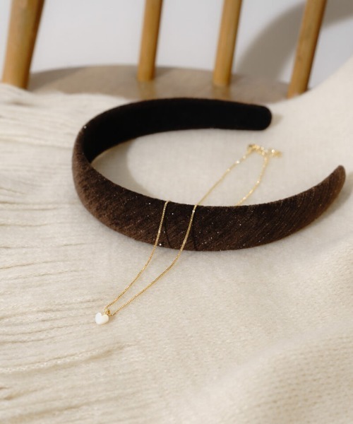 flower（フラワー）の「ミルキーハートネックレス（ネックレス・レディース・ゴールド・FREE）」の2枚目の写真