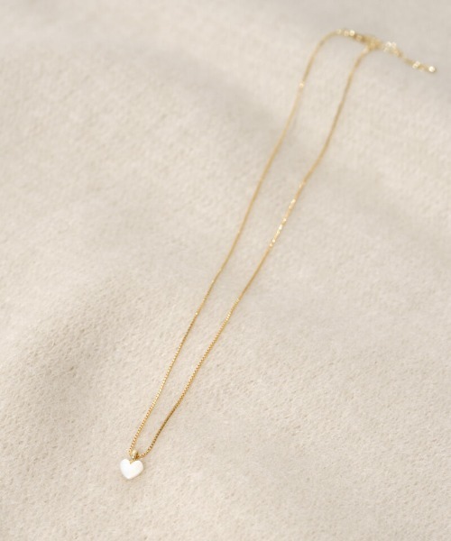 flower（フラワー）の「ミルキーハートネックレス（ネックレス・レディース・ゴールド・FREE）」の3枚目の写真