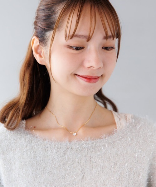 flower（フラワー）の「ミルキーハートネックレス（ネックレス・レディース・ゴールド・FREE）」の12枚目の写真
