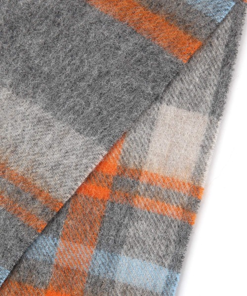 TWEEDMILL Kneerug ストール　オレンジ TWEED MILL（ツイードミル）の「【TWEEDMILL】Kneerugストール