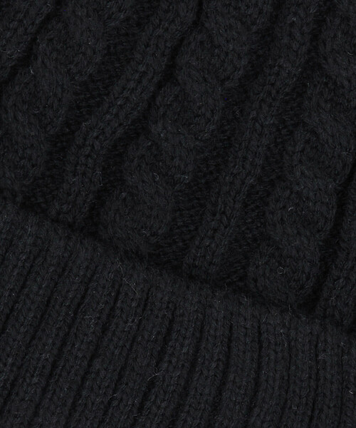 COMME CA ISM（コムサイズム）の「ケーブル柄 ニットキャップ（ニットキャップ/ビーニー・キッズ・ブラック/ネイビー・FREE）」の6枚目の写真