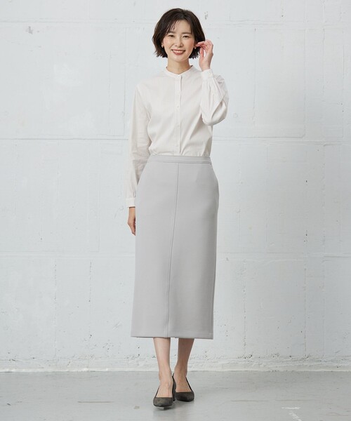 J.PRESS Ladies(J.プレス レディス)の「【洗える】ダンボールジャージー ナロー スカート(スカート・レディース・ベージュ系/ライトグレー系/ネイビー系・S/XS)」の14枚目の写真