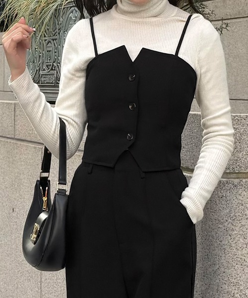 セール】バックレースアップビスチェ＋スラックスパンツ set