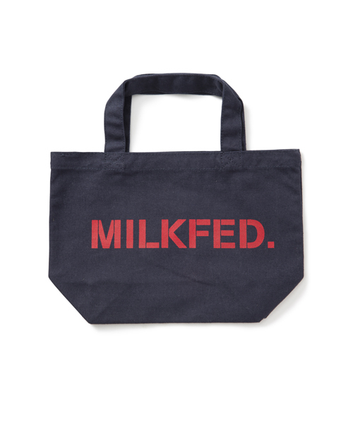 MILKFED.（ミルクフェド）の「MINI TOTE BAG STENCIL（トートバック/ロゴ）（トートバッグ・レディース・ホワイト/ブラック/ネイビー/ピンク・ONE SIZE）」の4枚目の写真