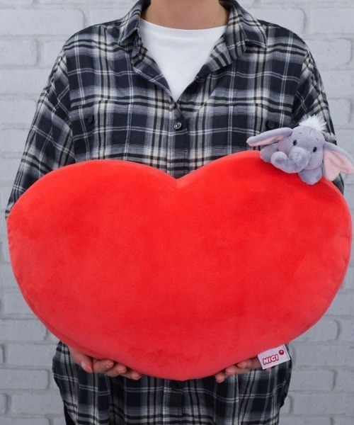 NICI/Love Classic 2024 ハートクッション エレファント 42×27cm