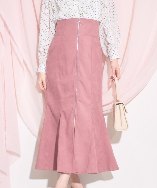 tocco closet(トッコ クローゼット)の「【ZOZO限定】フロントジップマーメイドスカート(スカート・レディース・ブラック/ブラウン/ピンク・M)」の3枚目の写真