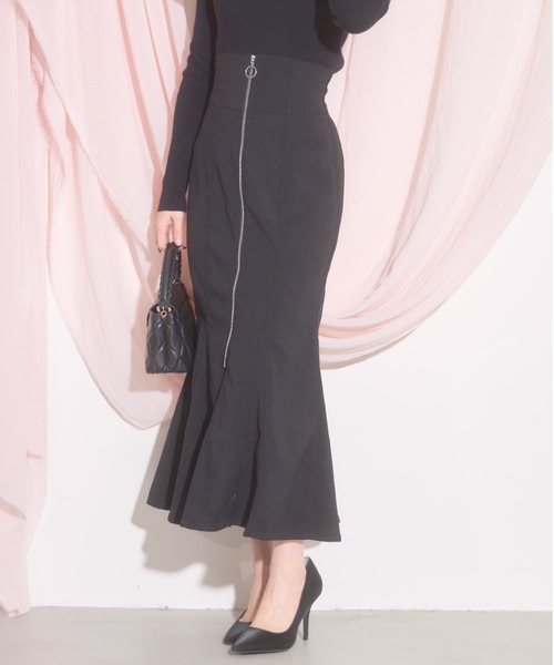 tocco closet(トッコ クローゼット)の「【ZOZO限定】フロントジップマーメイドスカート(スカート・レディース・ブラック/ブラウン/ピンク・M)」の9枚目の写真