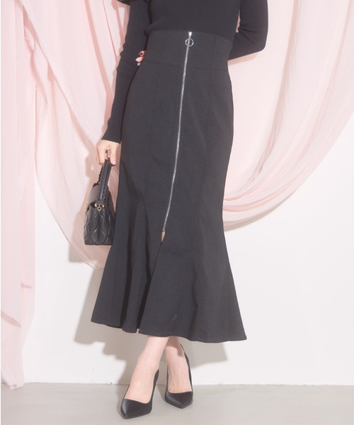 tocco closet(トッコ クローゼット)の「【ZOZO限定】フロントジップマーメイドスカート(スカート・レディース・ブラック/ブラウン/ピンク・M)」の8枚目の写真