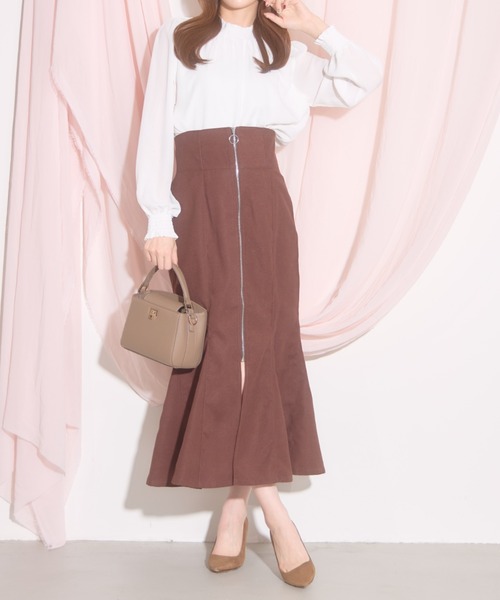 tocco closet(トッコ クローゼット)の「【ZOZO限定】フロントジップマーメイドスカート(スカート・レディース・ブラック/ブラウン/ピンク・M)」の14枚目の写真