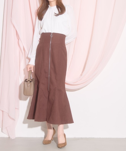 tocco closet(トッコ クローゼット)の「【ZOZO限定】フロントジップマーメイドスカート(スカート・レディース・ブラック/ブラウン/ピンク・M)」の15枚目の写真