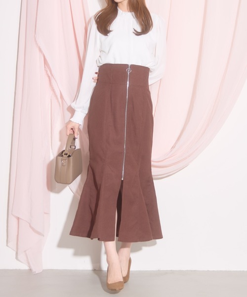 tocco closet(トッコ クローゼット)の「【ZOZO限定】フロントジップマーメイドスカート(スカート・レディース・ブラック/ブラウン/ピンク・M)」の16枚目の写真