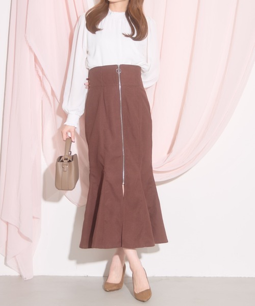 tocco closet(トッコ クローゼット)の「【ZOZO限定】フロントジップマーメイドスカート(スカート・レディース・ブラック/ブラウン/ピンク・M)」の17枚目の写真