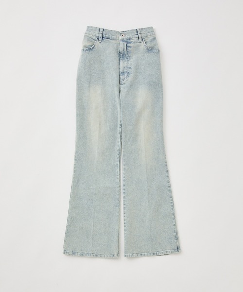 one after another NICE CLAUP(ワンアフターアナザーナイスクラップ)の「ストレッチフレアデニムパンツ(デニムパンツ・レディース・ネイビー/ブルー/ライトブルー・SMALL/MEDIUM)」の7枚目の写真