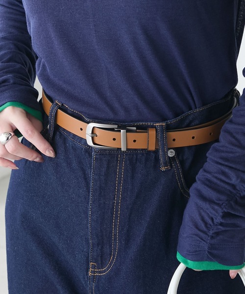 BONLECILL（ボンルシール）の「2wayリバーシブルベルト（ベルト・レディース・ブラック系/ブラック系1/ブラック系2・FREE）」の2枚目の写真