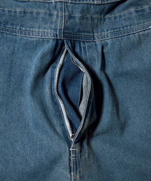 Starting Over(スターティングオーバー)の「vintage like work design loose fit denim overalls/ヴィンテージ ライク ワークデザイン ルーズフィット デニム オーバーオール(サロペット/オーバーオール・メンズ・ライトインディゴブルー/ケミカルウォッシュ/ブラック/ワンウォッシュ・M/L)」の9枚目の写真