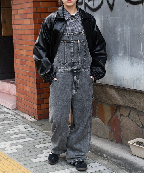 Starting Over(スターティングオーバー)の「vintage like work design loose fit denim overalls/ヴィンテージ ライク ワークデザイン ルーズフィット デニム オーバーオール(サロペット/オーバーオール・メンズ・ライトインディゴブルー/ケミカルウォッシュ/ブラック/ワンウォッシュ・M/L)」の14枚目の写真