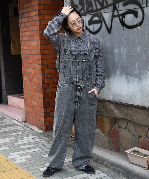 Starting Over(スターティングオーバー)の「vintage like work design loose fit denim overalls/ヴィンテージ ライク ワークデザイン ルーズフィット デニム オーバーオール(サロペット/オーバーオール・メンズ・ライトインディゴブルー/ケミカルウォッシュ/ブラック/ワンウォッシュ・M/L)」の18枚目の写真