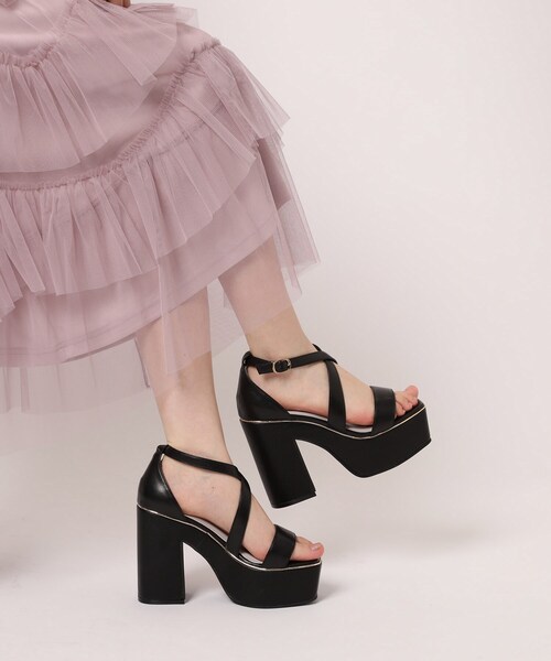 ESPERANZA（エスペランサ）の「【ラク盛り／サンダル】リピーター続出／脚長美脚　クロスストラップサンダル（サンダル・レディース・アイボリー/ベージュ系8/ブラック・LL/S/M/L）」の21枚目の写真