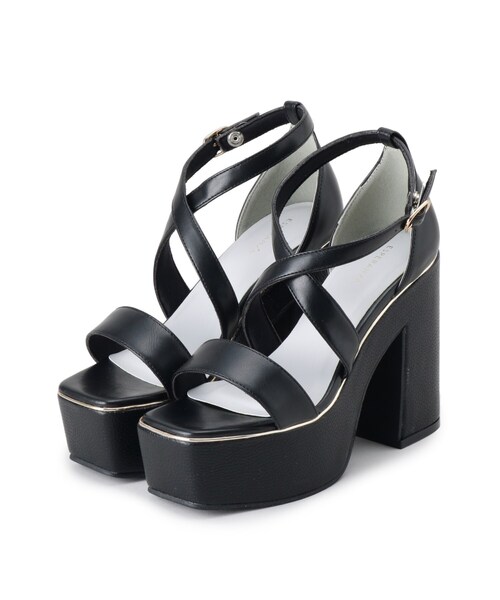 ESPERANZA（エスペランサ）の「【ラク盛り／サンダル】リピーター続出／脚長美脚　クロスストラップサンダル（サンダル・レディース・アイボリー/ベージュ系8/ブラック・LL/S/M/L）」の6枚目の写真