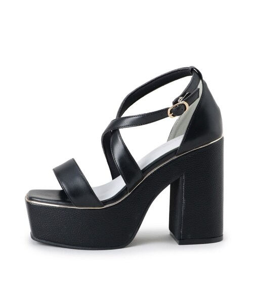 ESPERANZA（エスペランサ）の「【ラク盛り／サンダル】リピーター続出／脚長美脚　クロスストラップサンダル（サンダル・レディース・アイボリー/ベージュ系8/ブラック・LL/S/M/L）」の8枚目の写真