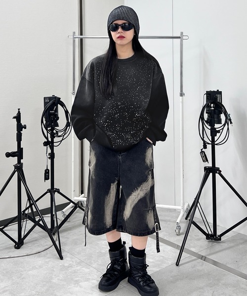 Figments(フィグメンツ)の「ビジュースウェット(スウェット・レディース・ブラック・FREE)」の11枚目の写真