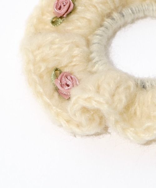 flower（フラワー）の「ロージーニットヘアゴム（シュシュ・レディース・アイボリー/ブルー・FREE）」の12枚目の写真