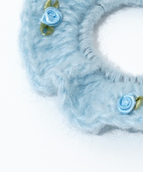 flower（フラワー）の「ロージーニットヘアゴム（シュシュ・レディース・アイボリー/ブルー・FREE）」の17枚目の写真