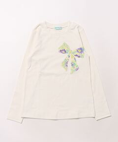 セール】シェル 袖リボン2wayTシャツ（Tシャツ/カットソー
