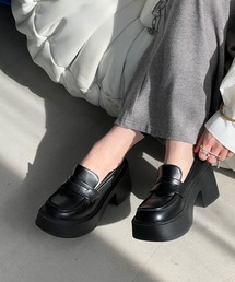 チャンキーヒール 厚底ローファー chs25s001-ファッション通販