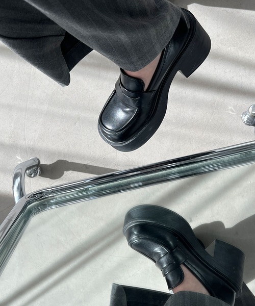 chuclla(チュクラ)の「チャンキーヒール 厚底ローファー chs25s001(ローファー・レディース・ブラック・36/37/38/39/40)」の7枚目の写真