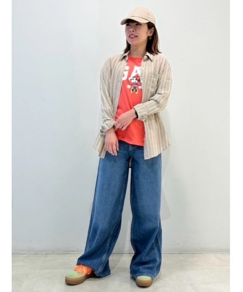 GAP（ギャップ）の「ミッドライズ ウルトラソフト バギーデニム（デニムパンツ・レディース・ブルー・24/27/25/26/23/30/29/28）」の7枚目の写真