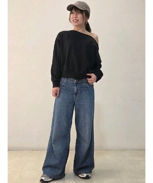 GAP（ギャップ）の「ミッドライズ ウルトラソフト バギーデニム（デニムパンツ・レディース・ブルー・24/27/25/26/23/30/29/28）」の20枚目の写真