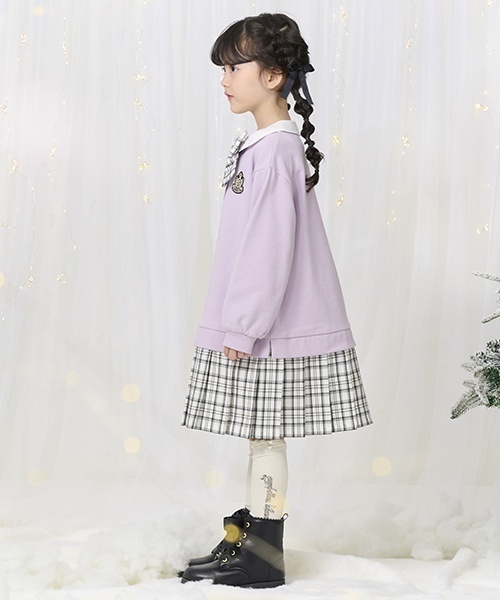 mezzo piano（メゾピアノ）の「チェックプリーツ ドッキングワンピース