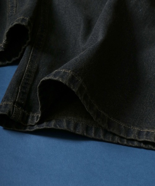 ANPAS(アンパス)の「10.5oz Vintage Design Wide Tapered Denim Pants with Walletchain/チェーン付き ヴィンテージ ワイドテーパード デニムパンツ オーバーダイ(デニムパンツ・メンズ・ネイビー/ブラック・M/L/XL)」の12枚目の写真