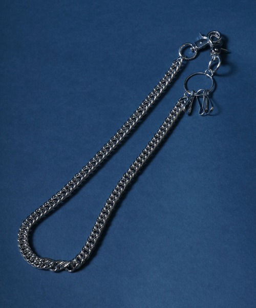 ANPAS(アンパス)の「10.5oz Vintage Design Wide Tapered Denim Pants with Walletchain/チェーン付き ヴィンテージ ワイドテーパード デニムパンツ オーバーダイ(デニムパンツ・メンズ・ネイビー/ブラック・M/L/XL)」の15枚目の写真