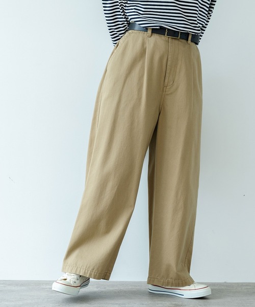 PAR ICI（パーリッシィ）の「チノ後ろゴム タックパンツ（チノパンツ・レディース・ネイビー/ベージュ/カーキ/アイボリー・FREE）」の17枚目の写真