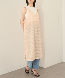 【MAGASIN DE MODE Chou Chou】フリンジジャガードキャミワンピース trc※