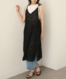 【MAGASIN DE MODE Chou Chou】フリンジジャガードキャミワンピース trc※