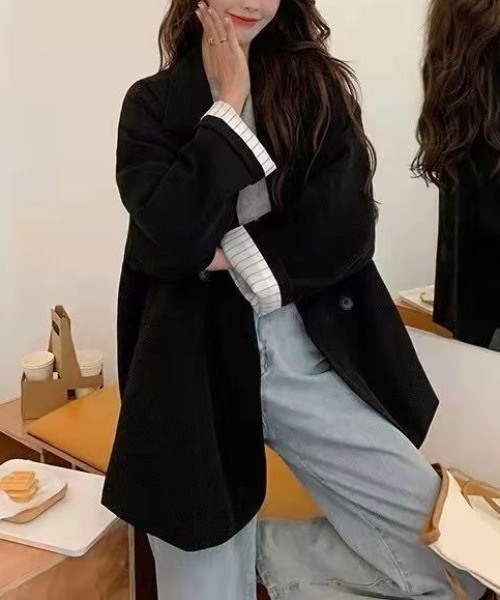 paravion（パラビオン）の「オーバーサイズジャケット（テーラードジャケット・レディース・オフホワイト/ブラック・FREE）」の11枚目の写真