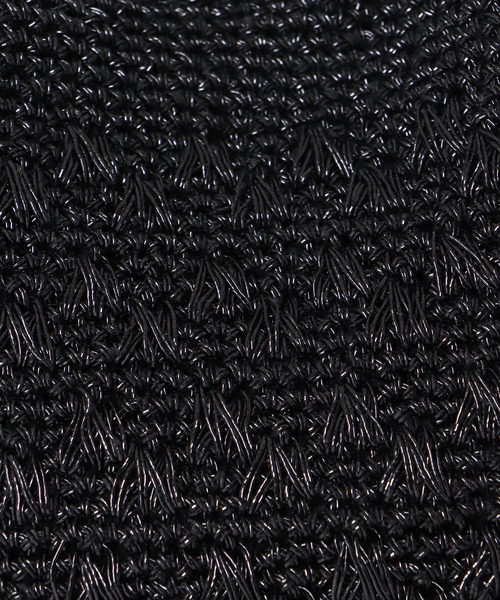 Three Four Time（ｽﾘｰﾌｫｰﾀｲﾑ）の「メタリックコード編みトート（かごバッグ・レディース・ブラック/シルバー・FREE）」の7枚目の写真