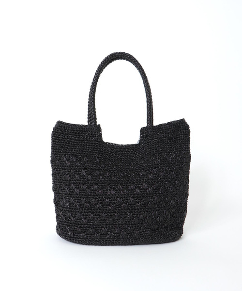 Three Four Time（ｽﾘｰﾌｫｰﾀｲﾑ）の「メタリックコード編みトート（かごバッグ・レディース・ブラック/シルバー・FREE）」の16枚目の写真